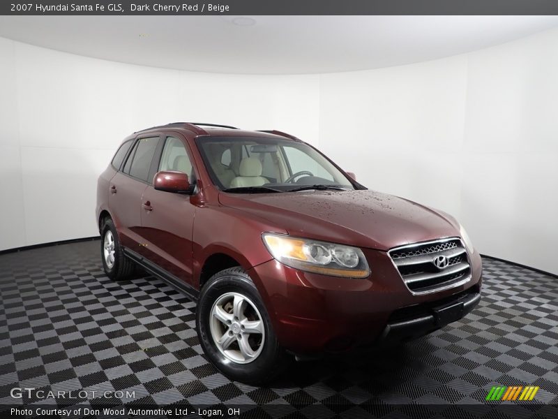 Dark Cherry Red / Beige 2007 Hyundai Santa Fe GLS