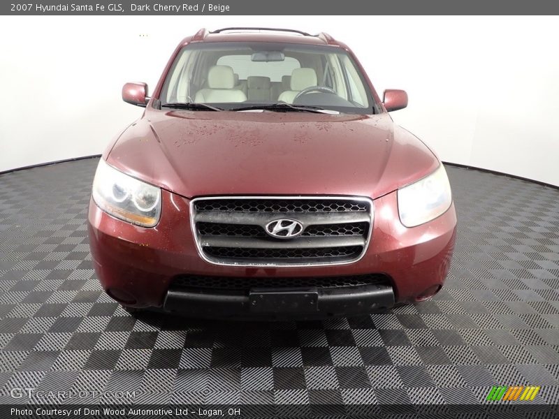 Dark Cherry Red / Beige 2007 Hyundai Santa Fe GLS
