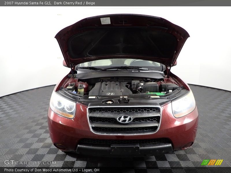 Dark Cherry Red / Beige 2007 Hyundai Santa Fe GLS