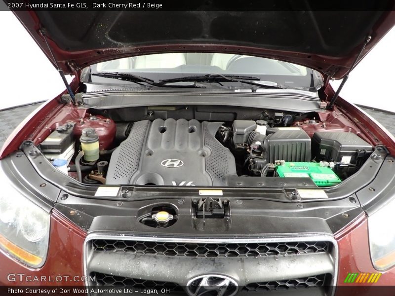 Dark Cherry Red / Beige 2007 Hyundai Santa Fe GLS
