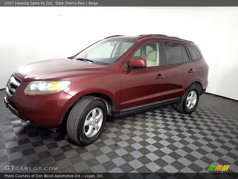 Dark Cherry Red / Beige 2007 Hyundai Santa Fe GLS