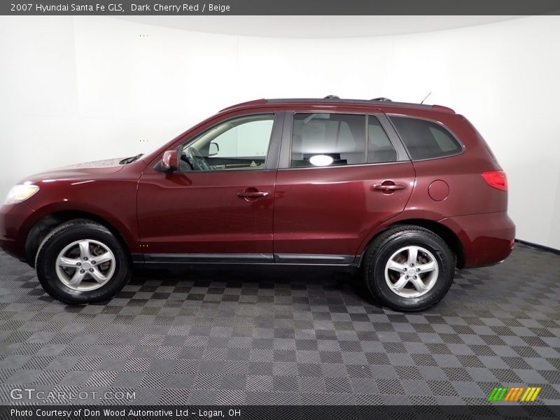 Dark Cherry Red / Beige 2007 Hyundai Santa Fe GLS