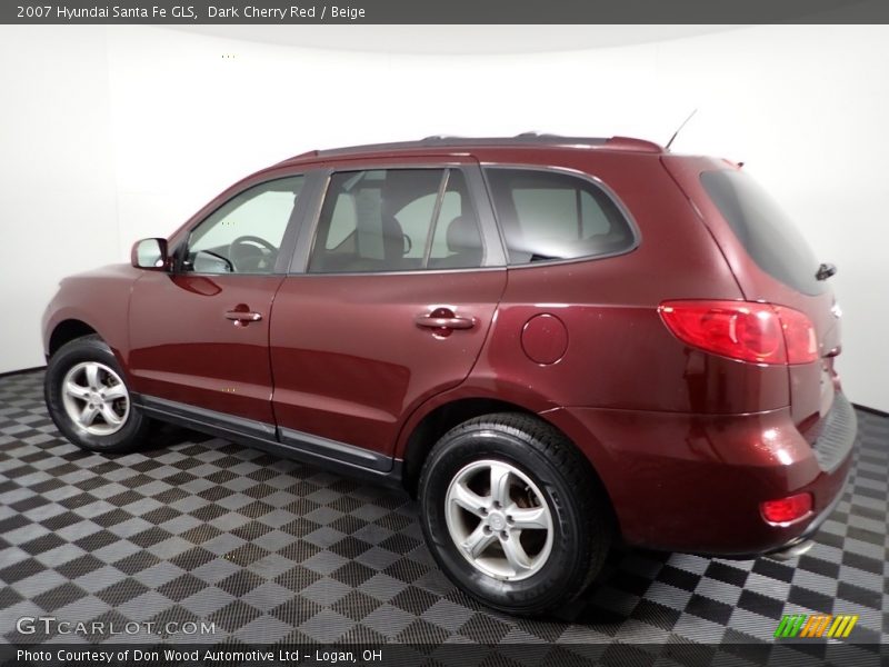 Dark Cherry Red / Beige 2007 Hyundai Santa Fe GLS