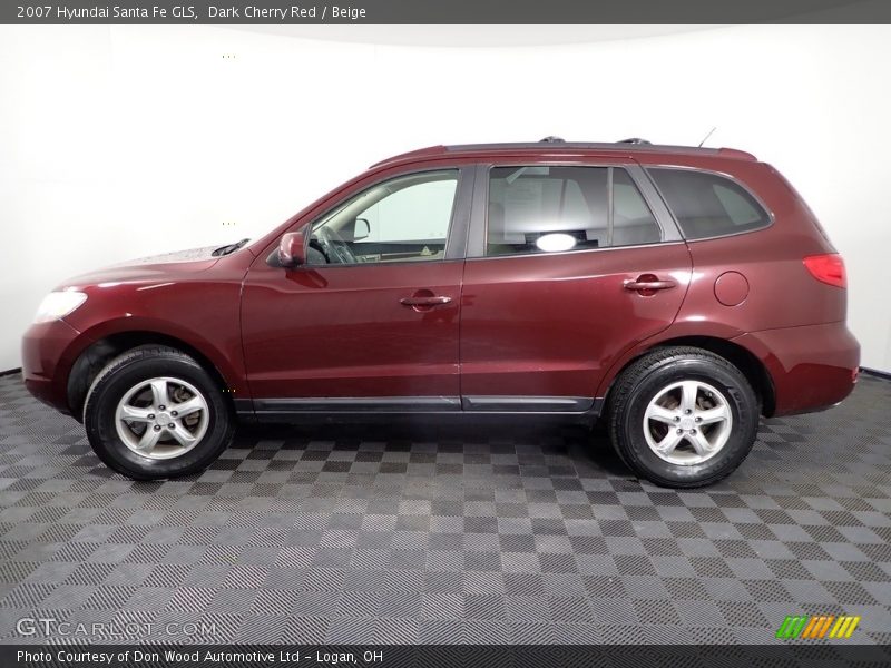 Dark Cherry Red / Beige 2007 Hyundai Santa Fe GLS
