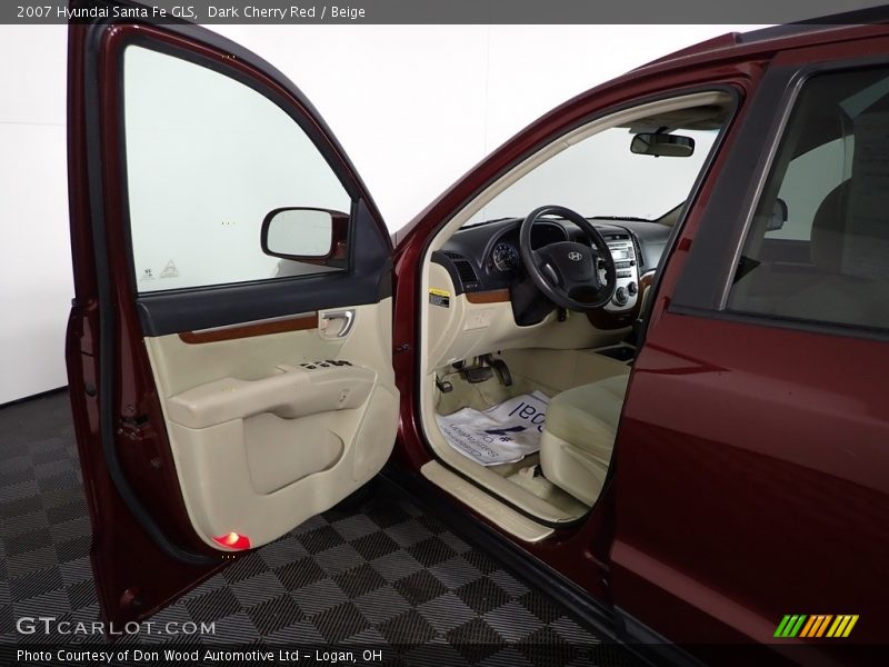 Dark Cherry Red / Beige 2007 Hyundai Santa Fe GLS