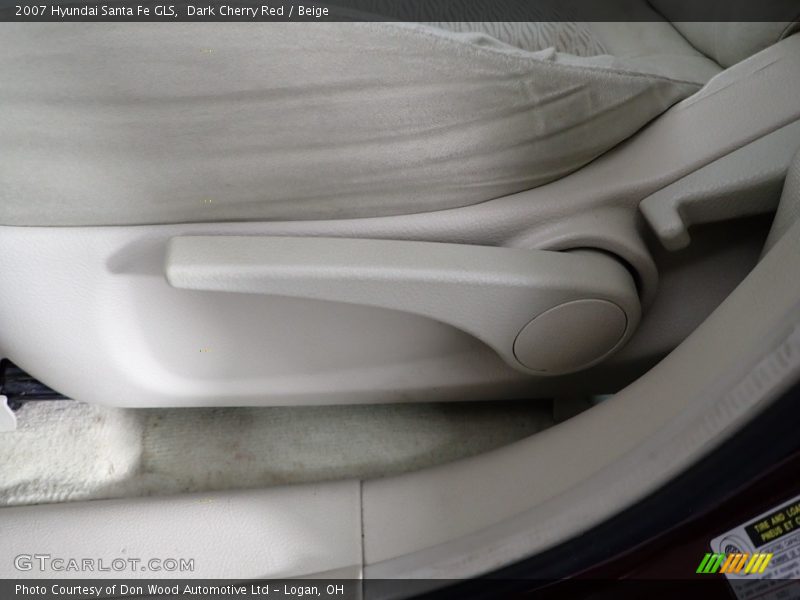 Dark Cherry Red / Beige 2007 Hyundai Santa Fe GLS