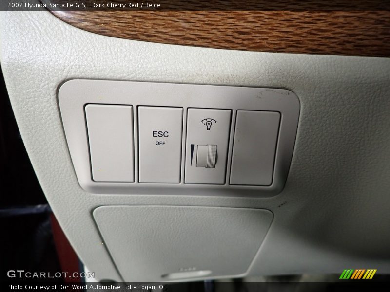 Dark Cherry Red / Beige 2007 Hyundai Santa Fe GLS