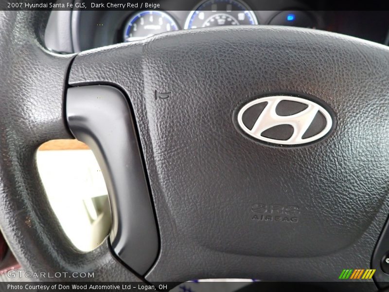 Dark Cherry Red / Beige 2007 Hyundai Santa Fe GLS