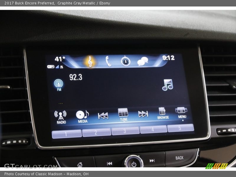 Graphite Gray Metallic / Ebony 2017 Buick Encore Preferred