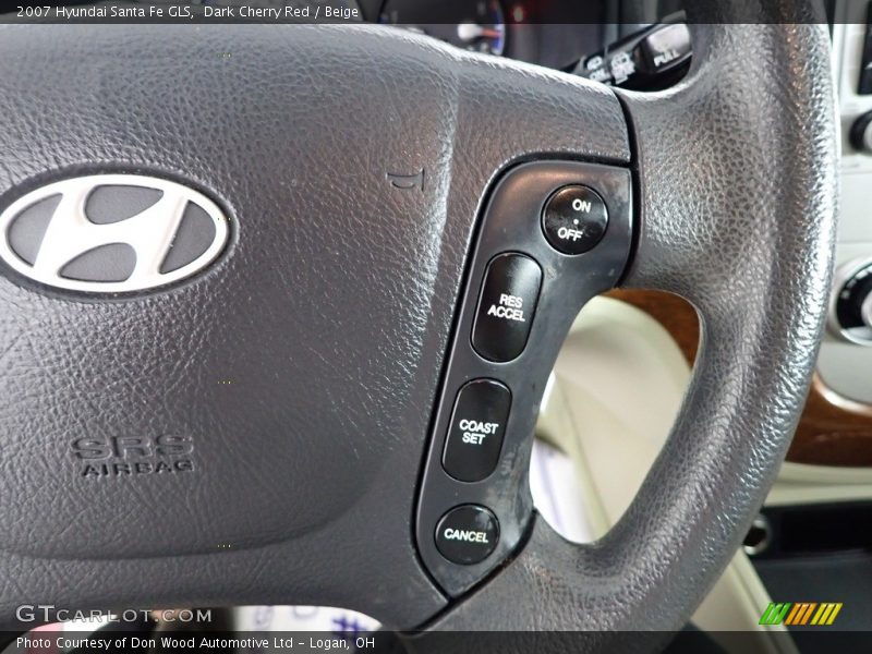Dark Cherry Red / Beige 2007 Hyundai Santa Fe GLS