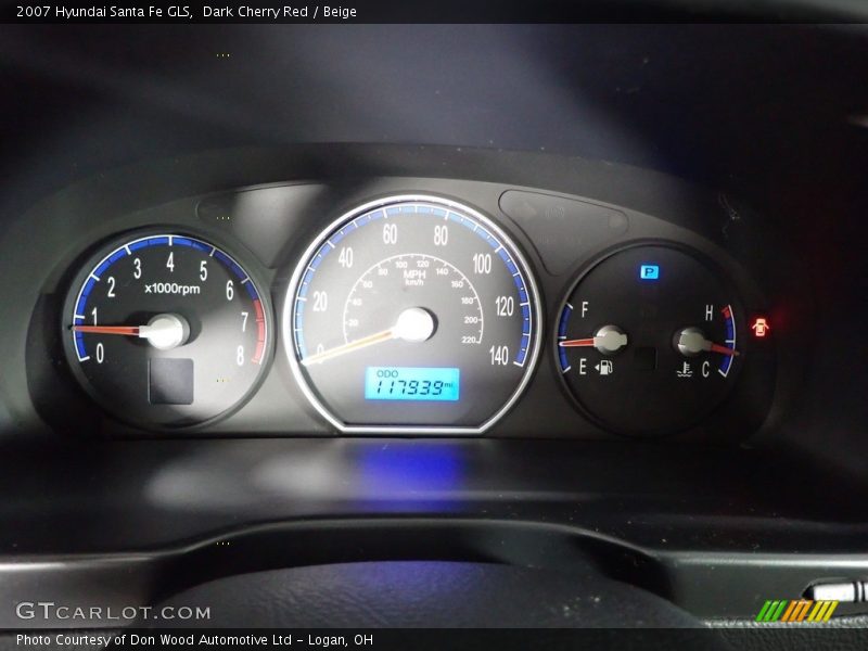 Dark Cherry Red / Beige 2007 Hyundai Santa Fe GLS