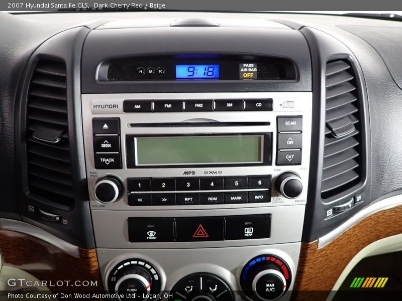 Dark Cherry Red / Beige 2007 Hyundai Santa Fe GLS