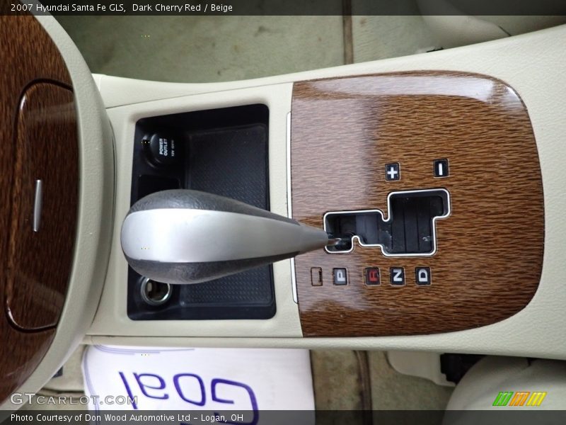 Dark Cherry Red / Beige 2007 Hyundai Santa Fe GLS