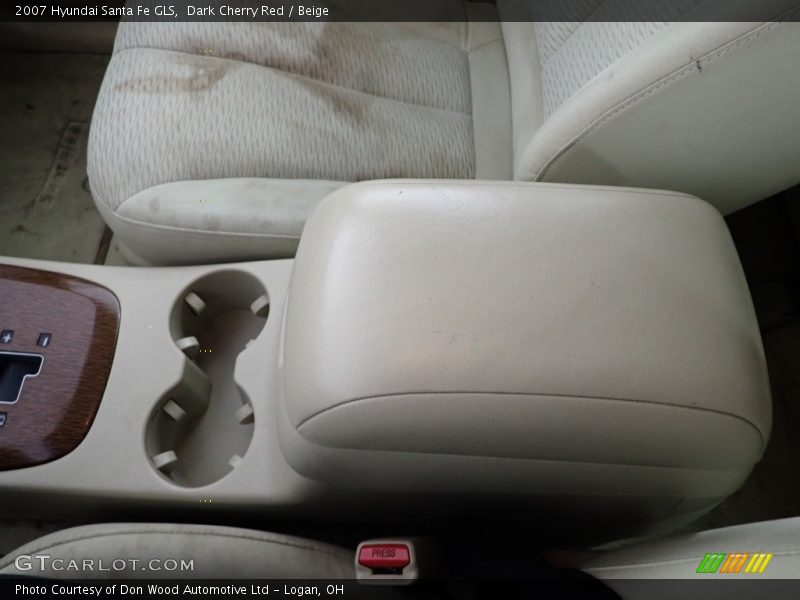 Dark Cherry Red / Beige 2007 Hyundai Santa Fe GLS