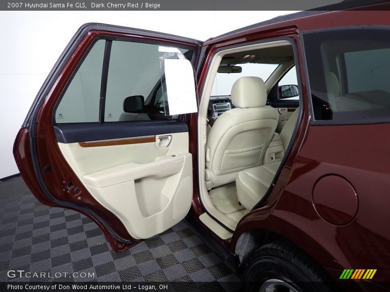 Dark Cherry Red / Beige 2007 Hyundai Santa Fe GLS