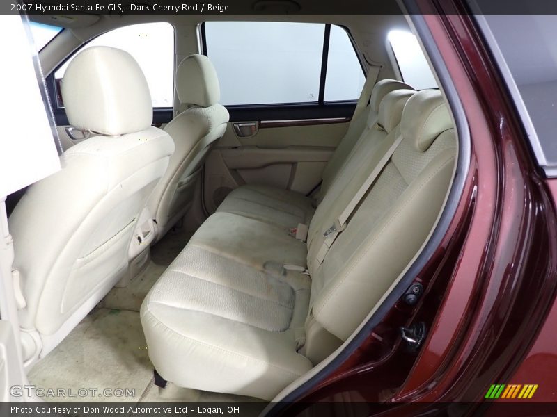 Dark Cherry Red / Beige 2007 Hyundai Santa Fe GLS