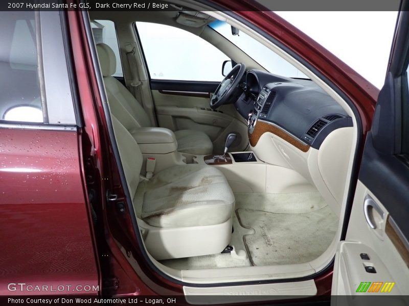 Dark Cherry Red / Beige 2007 Hyundai Santa Fe GLS