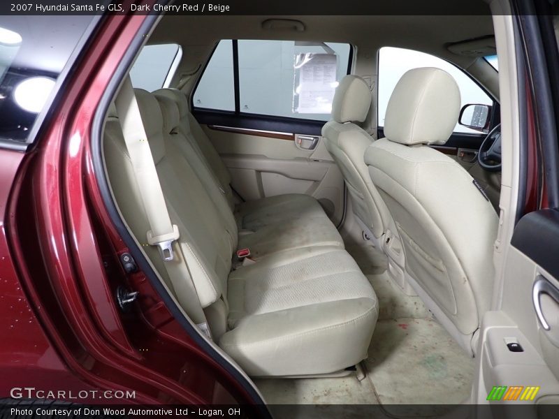 Dark Cherry Red / Beige 2007 Hyundai Santa Fe GLS