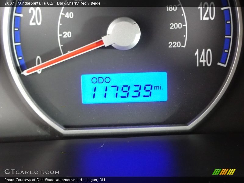 Dark Cherry Red / Beige 2007 Hyundai Santa Fe GLS