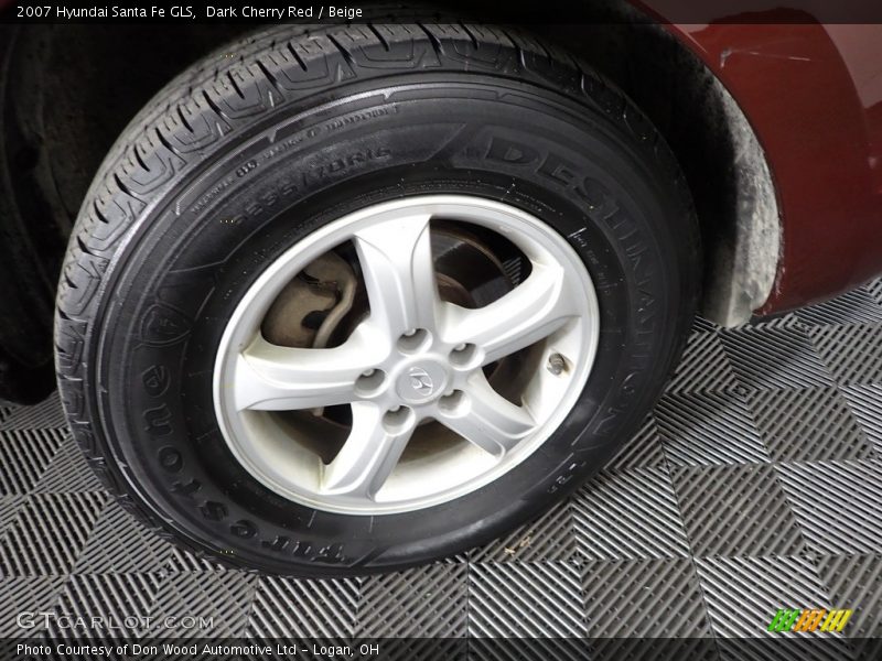 Dark Cherry Red / Beige 2007 Hyundai Santa Fe GLS