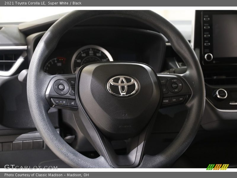 Super White / Black 2021 Toyota Corolla LE