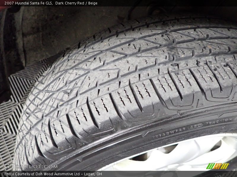 Dark Cherry Red / Beige 2007 Hyundai Santa Fe GLS