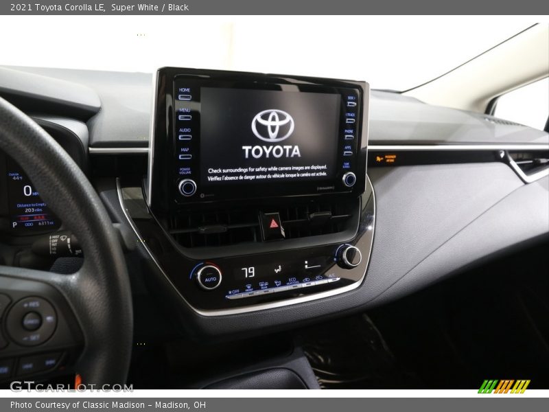 Super White / Black 2021 Toyota Corolla LE