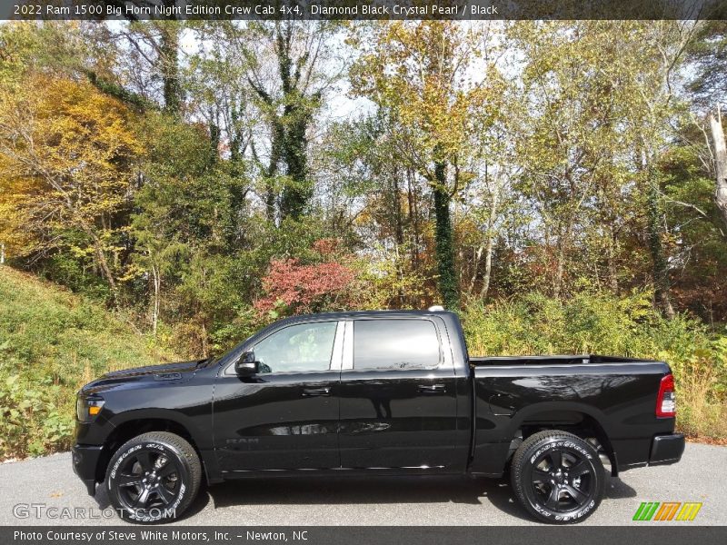 Diamond Black Crystal Pearl / Black 2022 Ram 1500 Big Horn Night Edition Crew Cab 4x4