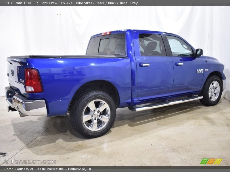 Blue Streak Pearl / Black/Diesel Gray 2018 Ram 1500 Big Horn Crew Cab 4x4