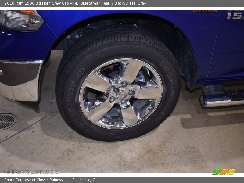 Blue Streak Pearl / Black/Diesel Gray 2018 Ram 1500 Big Horn Crew Cab 4x4