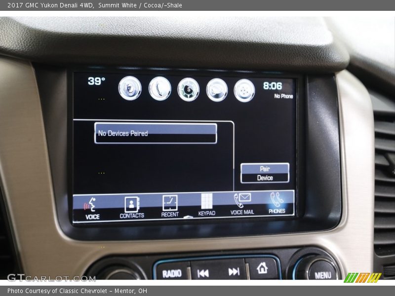 Summit White / Cocoa/­Shale 2017 GMC Yukon Denali 4WD