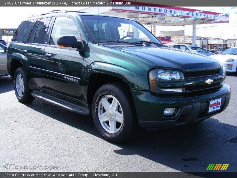 Forest Green Metallic / Medium Oak 2002 Chevrolet TrailBlazer LTZ 4x4