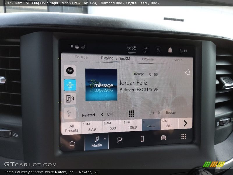 Diamond Black Crystal Pearl / Black 2022 Ram 1500 Big Horn Night Edition Crew Cab 4x4