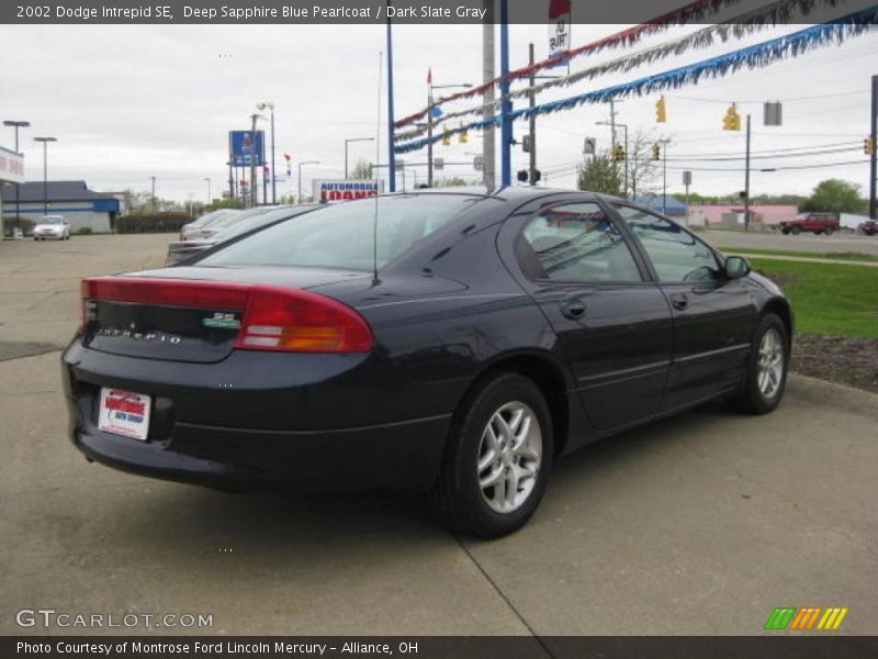 Deep Sapphire Blue Pearlcoat / Dark Slate Gray 2002 Dodge Intrepid SE