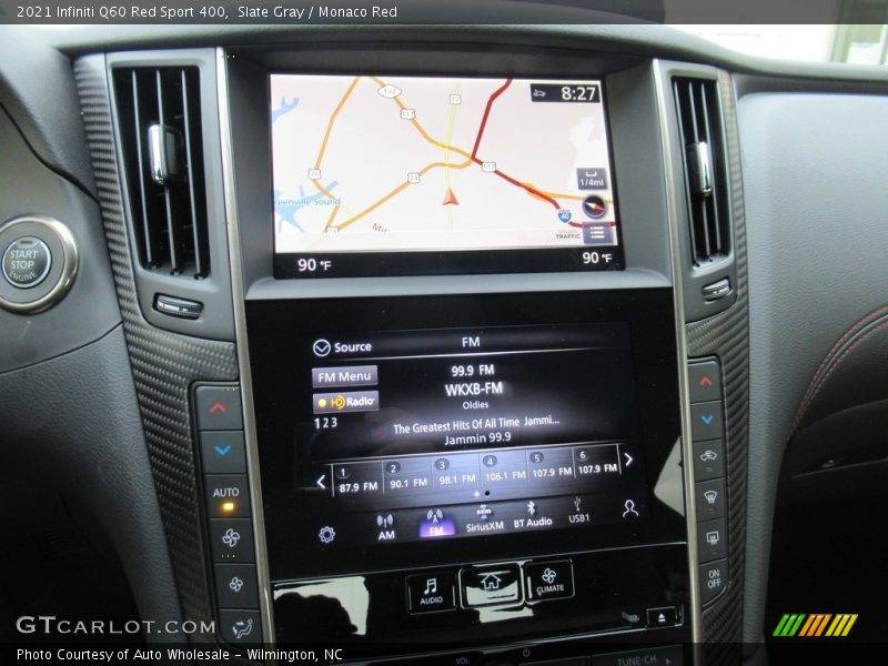 Navigation of 2021 Q60 Red Sport 400
