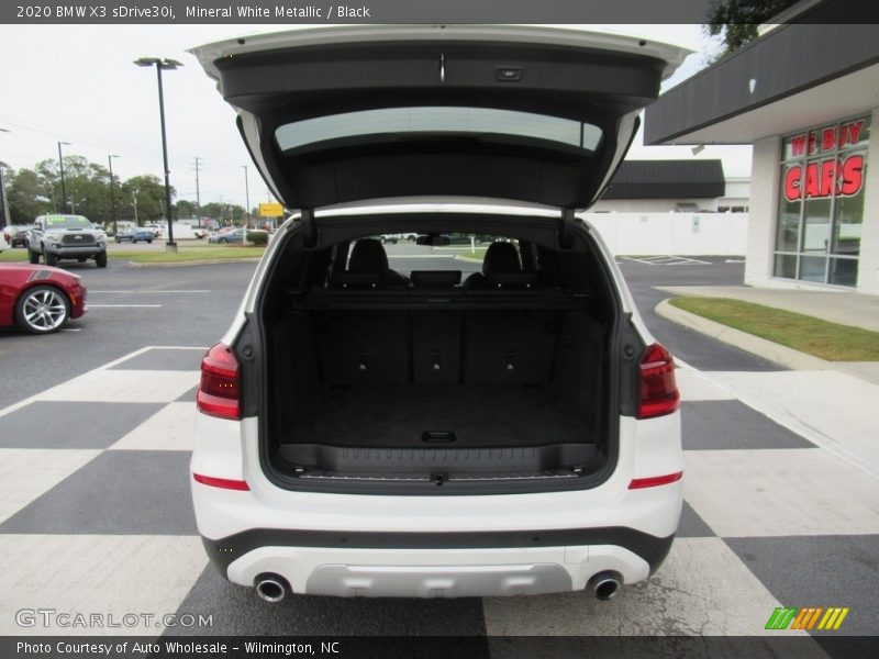 Mineral White Metallic / Black 2020 BMW X3 sDrive30i