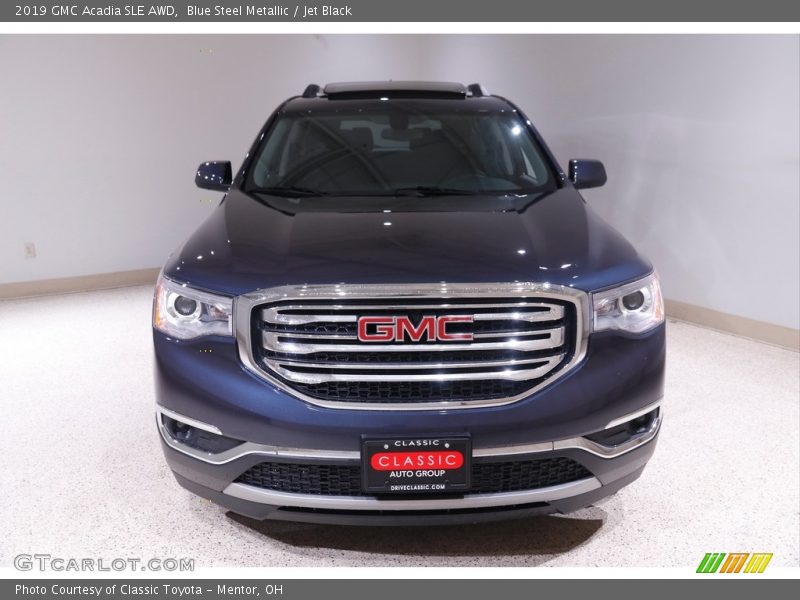 Blue Steel Metallic / Jet Black 2019 GMC Acadia SLE AWD