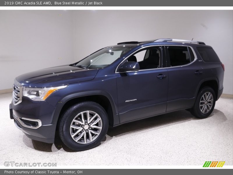 Blue Steel Metallic / Jet Black 2019 GMC Acadia SLE AWD