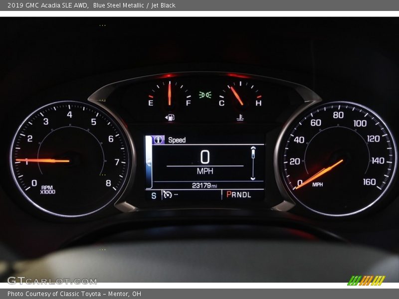 Blue Steel Metallic / Jet Black 2019 GMC Acadia SLE AWD