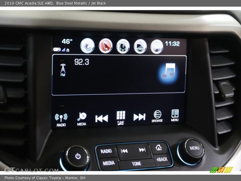 Blue Steel Metallic / Jet Black 2019 GMC Acadia SLE AWD