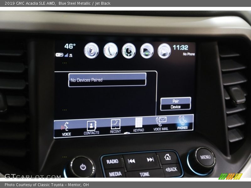 Blue Steel Metallic / Jet Black 2019 GMC Acadia SLE AWD