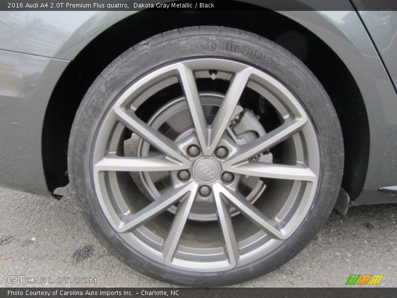 Dakota Gray Metallic / Black 2016 Audi A4 2.0T Premium Plus quattro