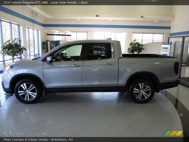 Lunar Silver Metallic / Black 2017 Honda Ridgeline RTS AWD