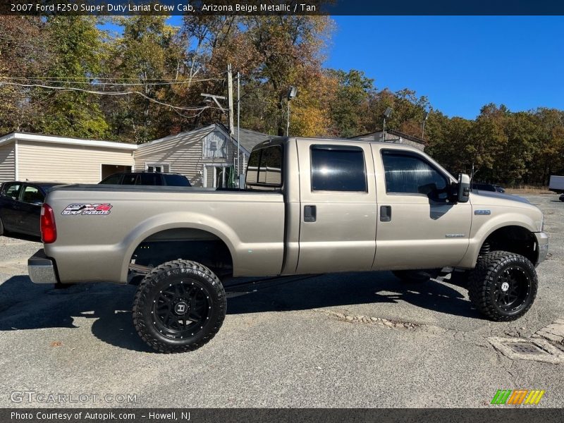 Arizona Beige Metallic / Tan 2007 Ford F250 Super Duty Lariat Crew Cab