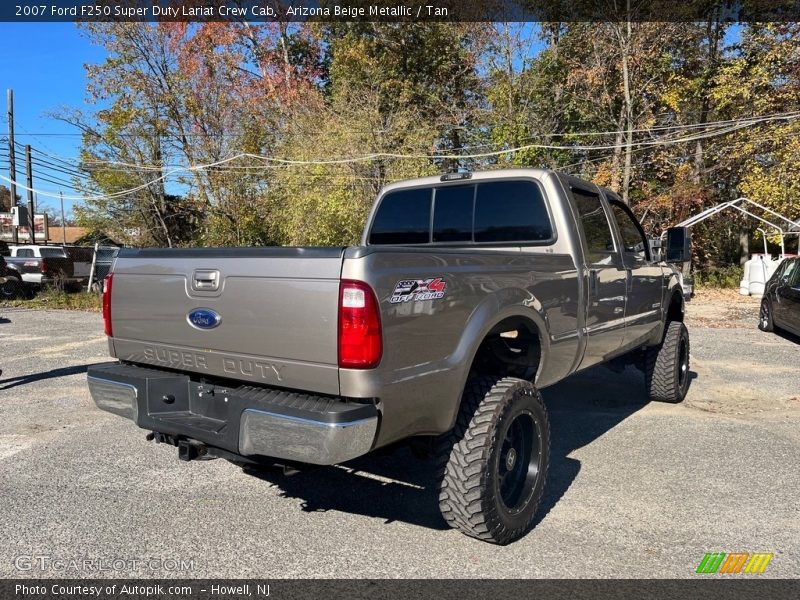 Arizona Beige Metallic / Tan 2007 Ford F250 Super Duty Lariat Crew Cab