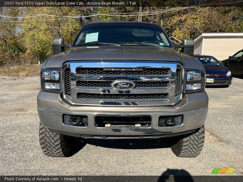 Arizona Beige Metallic / Tan 2007 Ford F250 Super Duty Lariat Crew Cab