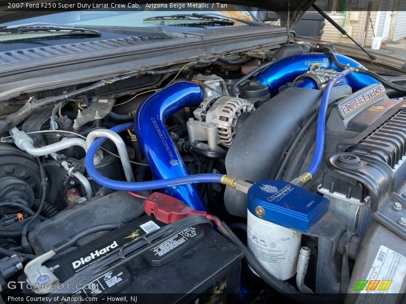 Arizona Beige Metallic / Tan 2007 Ford F250 Super Duty Lariat Crew Cab