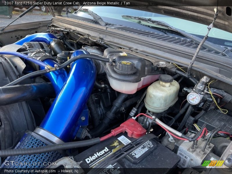 Arizona Beige Metallic / Tan 2007 Ford F250 Super Duty Lariat Crew Cab