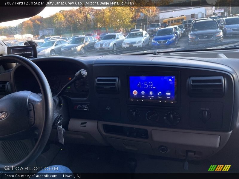 Arizona Beige Metallic / Tan 2007 Ford F250 Super Duty Lariat Crew Cab