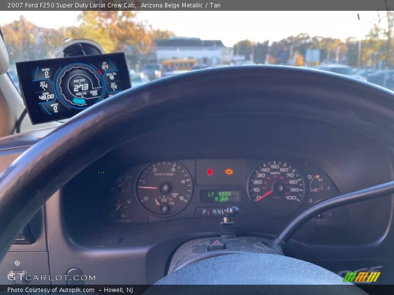 Arizona Beige Metallic / Tan 2007 Ford F250 Super Duty Lariat Crew Cab